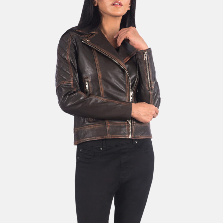 Womens Carolyn Quilted Vintage Brown Biker Jacket_5417 copy-5-1623148492654